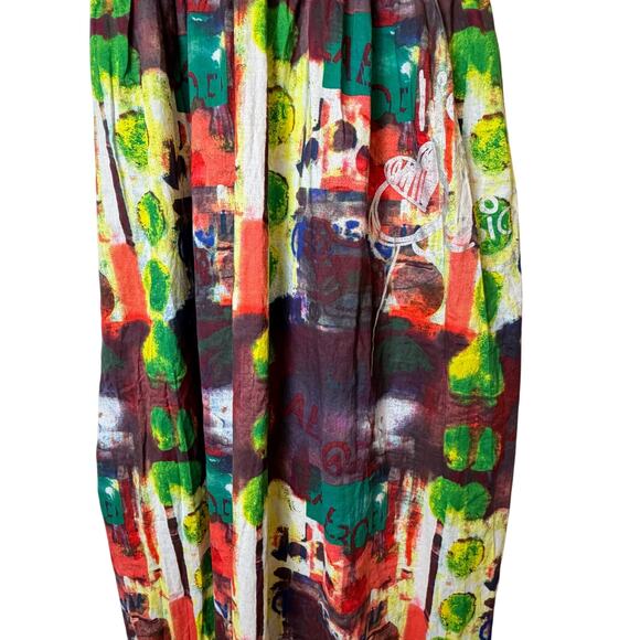 NEW Desigual Reina Dal Maxi Dress Women’s Size 44 (L/XL) Boho Art Print Crochet - Picture 4 of 9